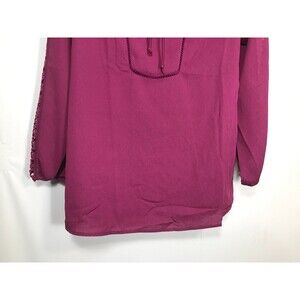 The Pioneer Woman Lace Sleeve Blouse, Women's, Purple Medium